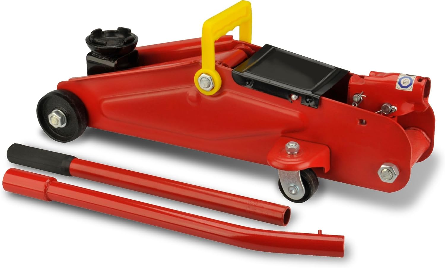 Unitec 10008 Hydraulische Garagekrik, Draagkracht tot 2 T, Rood/Geel