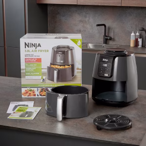Ninja CRISPi tragbare Air fryer Heißluftfritteuse, 3,8 l, Grau FN101EUGY